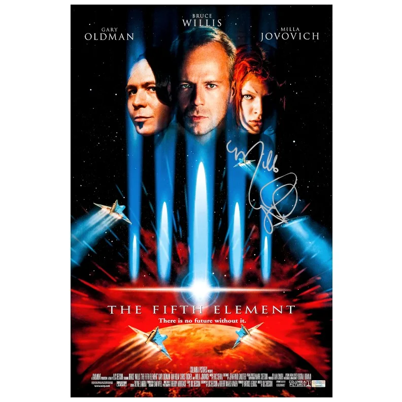Milla Jovovich — Milla Jovovich Autographed 1997 The Fifth Element Leeloo 16x24 Movie Poster