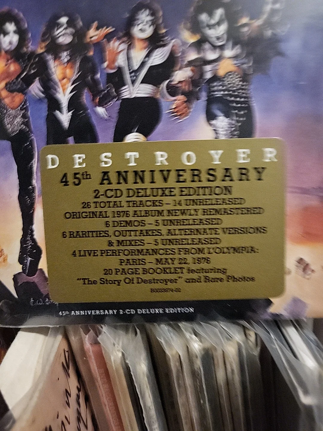 Kiss Signed Autograph Destroyer CD Art Card Gene Simmons Paul Stanley 45th Seale, image 3