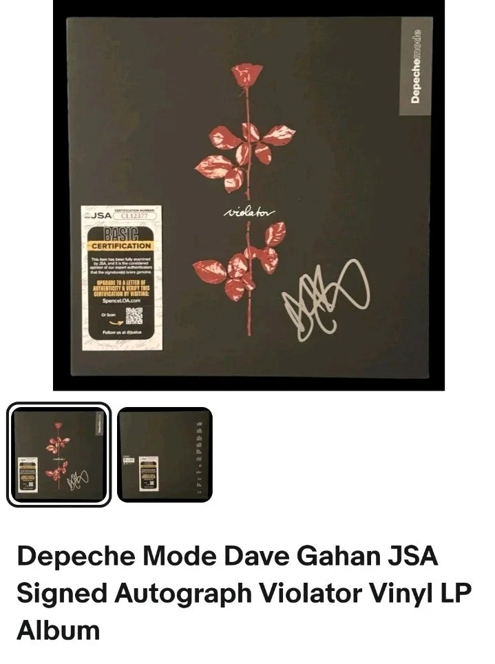 Depeche Mode Dave Gahan JSA Signed Autograph Record Album Vinyl, image 2