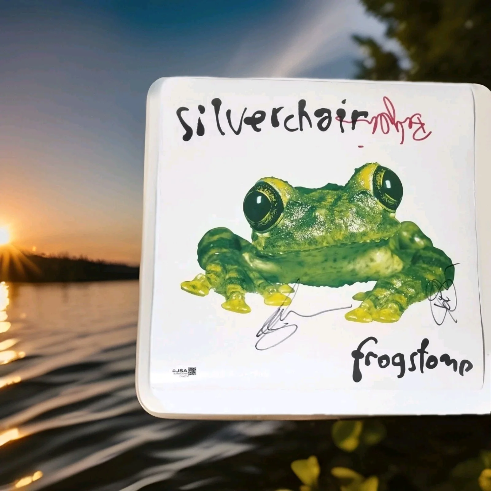 SILVERCHAIR SIGNED FROGSTOMP JSA 12x12 Album Flat FULL BAND. RARE, изображение 2