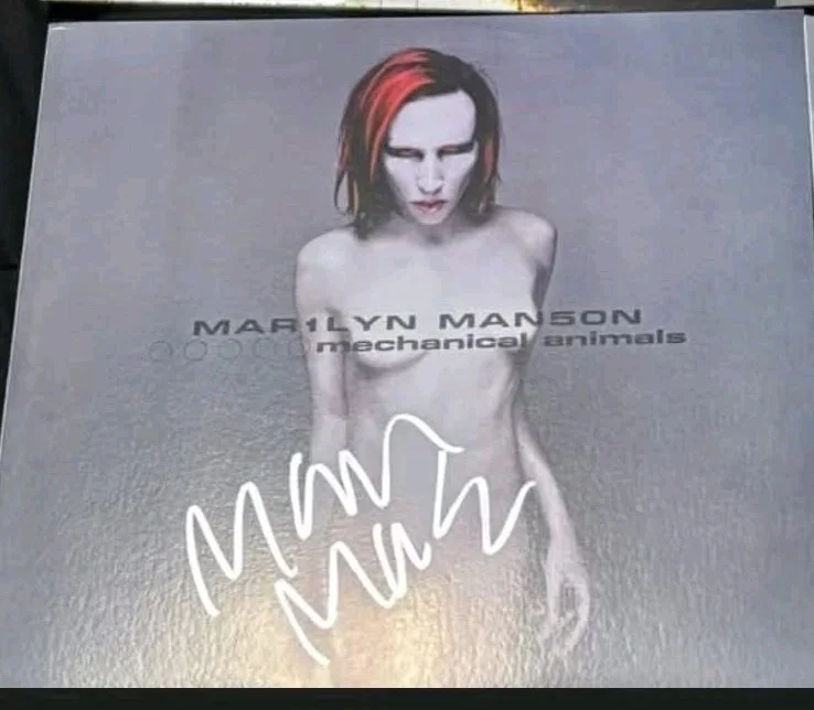 Marilyn Manson Signed Mechanical Animals Vinyl. Bought Off RACC Trusted Seller, image 3