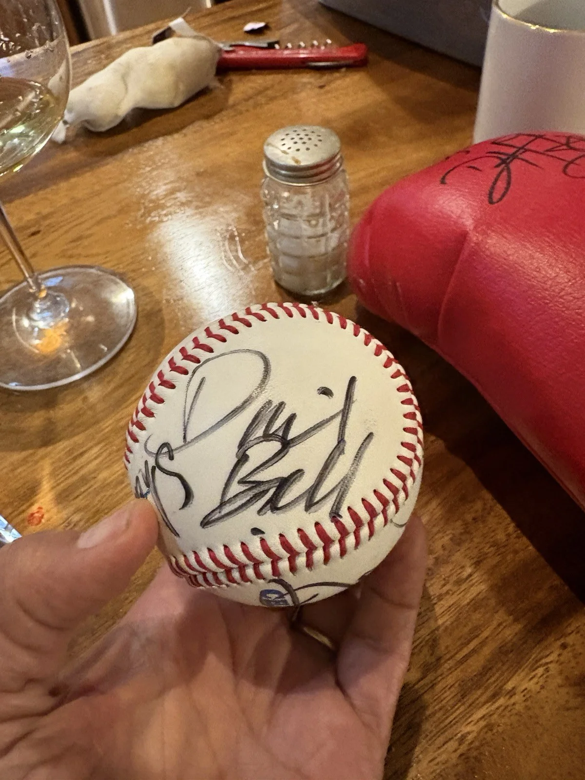 Signed Country Lot Lady A boxing glove ,Blake Shelton Collin Ray, Trick Pony, изображение 5