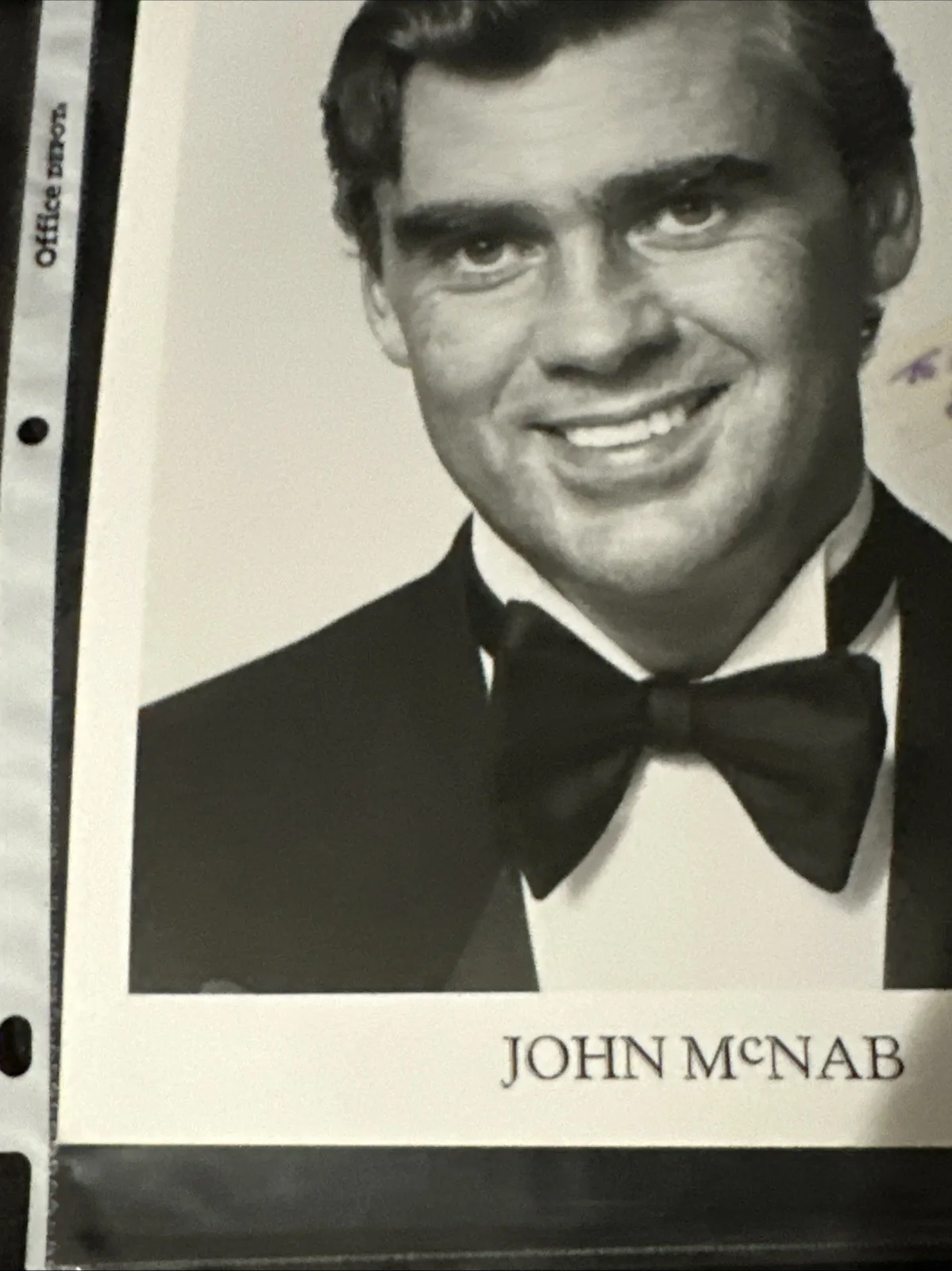 Autographed Publicity Photo Head Shot Of JOHN MCNAB, image 3