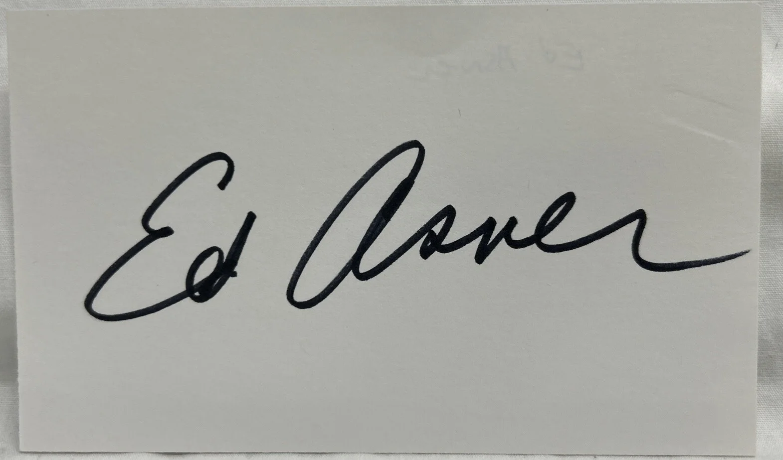 Ed Asner — Ed Asner Actor 8x10 Signed B/W Picture Index Card Traced Hand Set Of 3, image 4