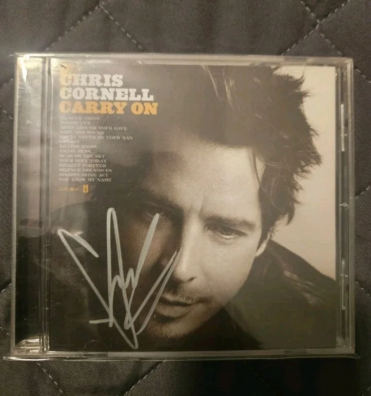 CHRIS CORNELL Signed Autographed Carry On CD Cover Soundgarden, image 4