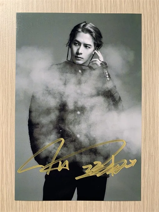 6" 王嘉尔/Jackson Wang Hand Signed Autographed Photo Autographs Collection Original, изображение 2