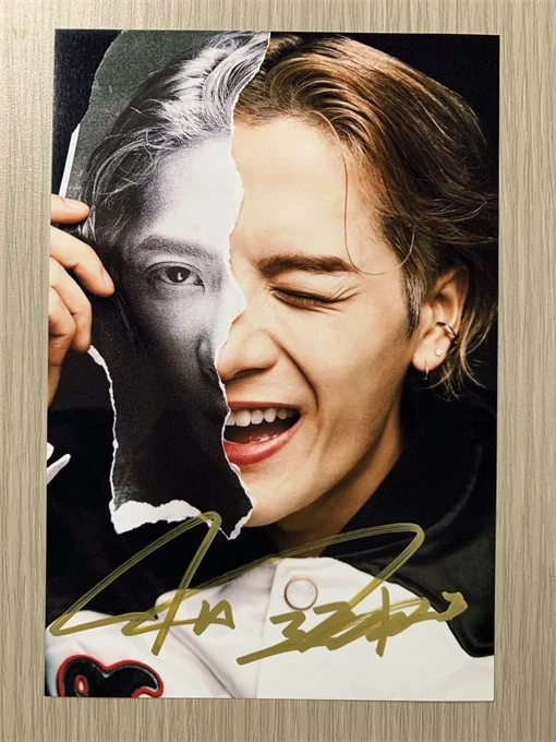 6" 王嘉尔/Jackson Wang Hand Signed Autographed Photo Autographs Collection Original, изображение 3
