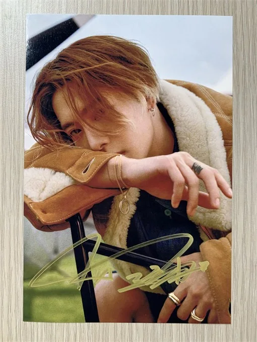 6" 王嘉尔/Jackson Wang Hand Signed Autographed Photo Autographs Collection Original, изображение 4