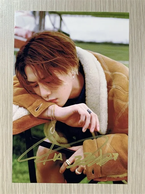 6" 王嘉尔/Jackson Wang Hand Signed Autographed Photo Autographs Collection Original, изображение 5