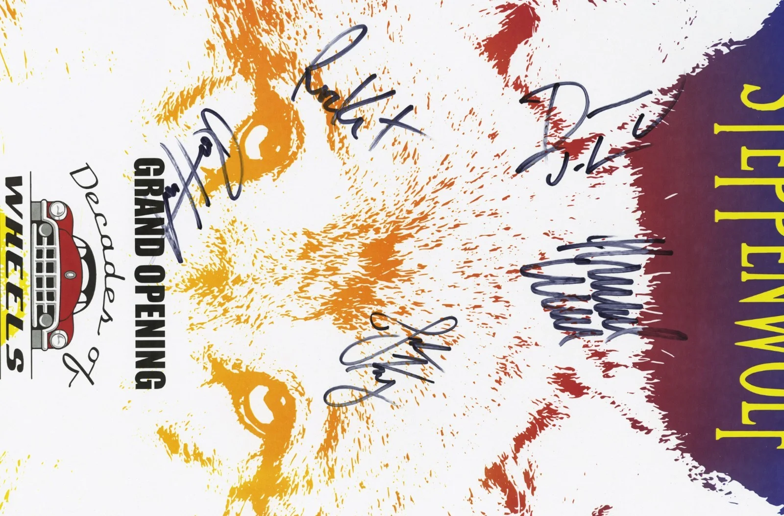 Steppenwolf autographed gig poster Danny Johnson, Rocket Ritchotte, John Kay, изображение 2