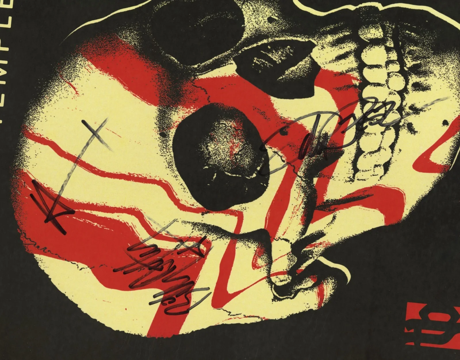 The Cult autographed gig poster John Tempesta, Billy Duffy, Ian Astbury, image 2