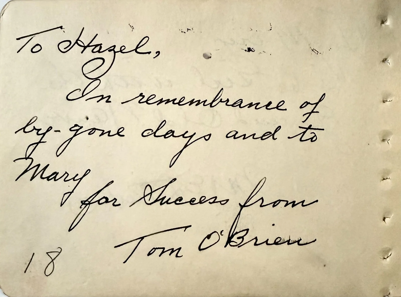 Tom O'Brien — TOM O'BRIEN Signed Autograph 4x5 ALBUM PAGE The Phantom The Big Parade MOBY DICK, изображение 3
