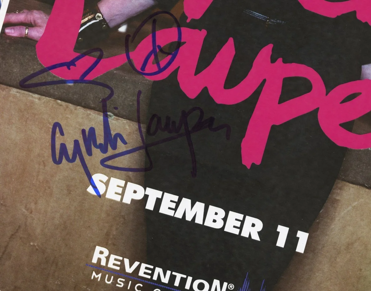 Cyndi Lauper autographed gig poster, image 2