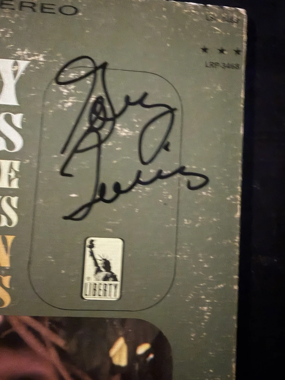 Gary Lewis & The Playboys Golden Greats LP signed by Gary Lewis Vinyl Autograph, image 2