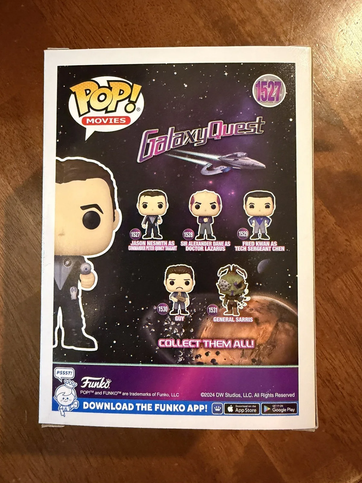 tim allen — Tim Allen Signed Auto Galaxy Quest Jason Nesmith Funko Pop #1527 ACOA SP37074, image 4