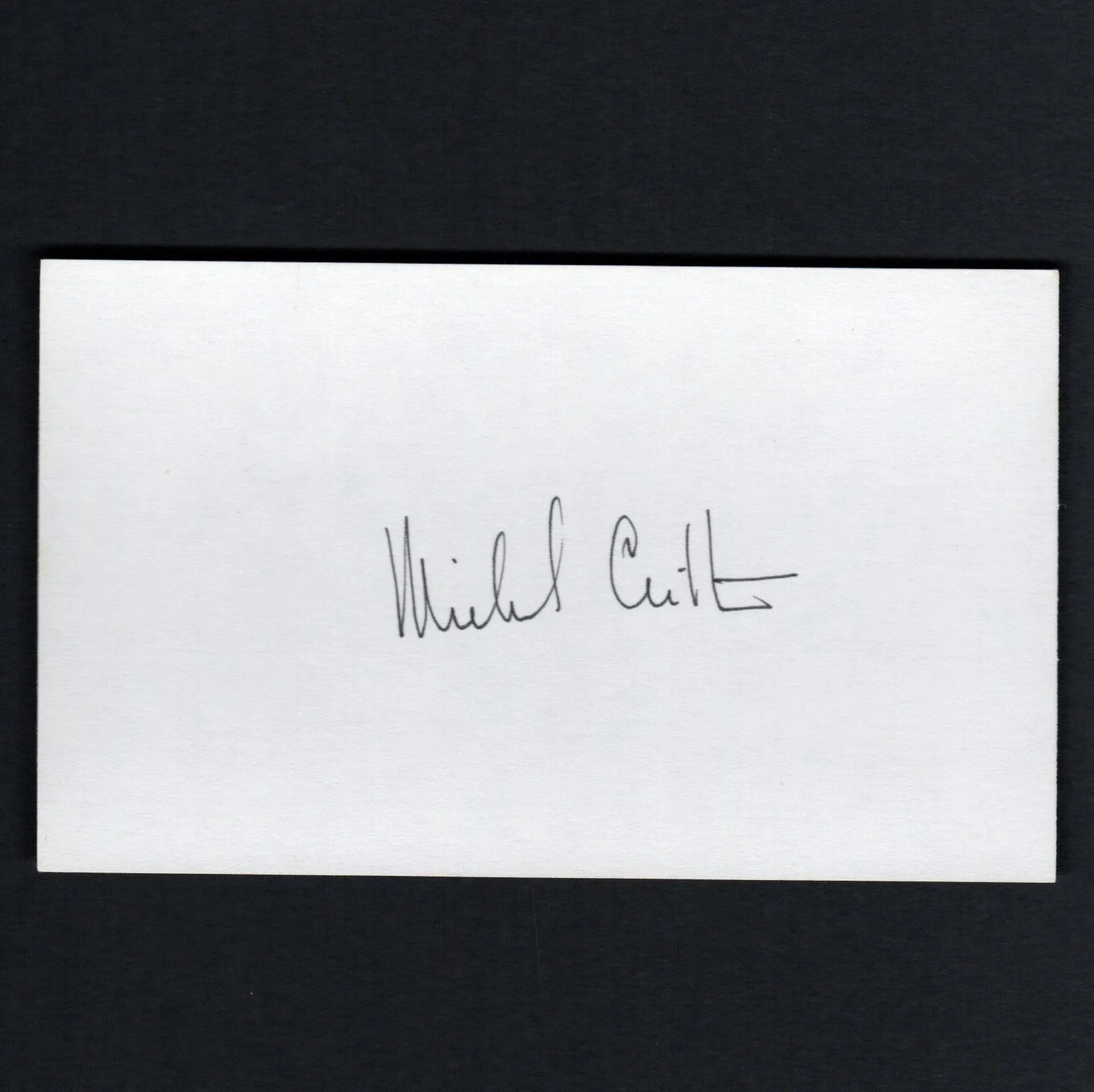 Michael Crichton — Very Rare MICHAEL CRICHTON Autograph Signed 3X5 Index Card w/ COA JURASSIC PARK, изображение 2