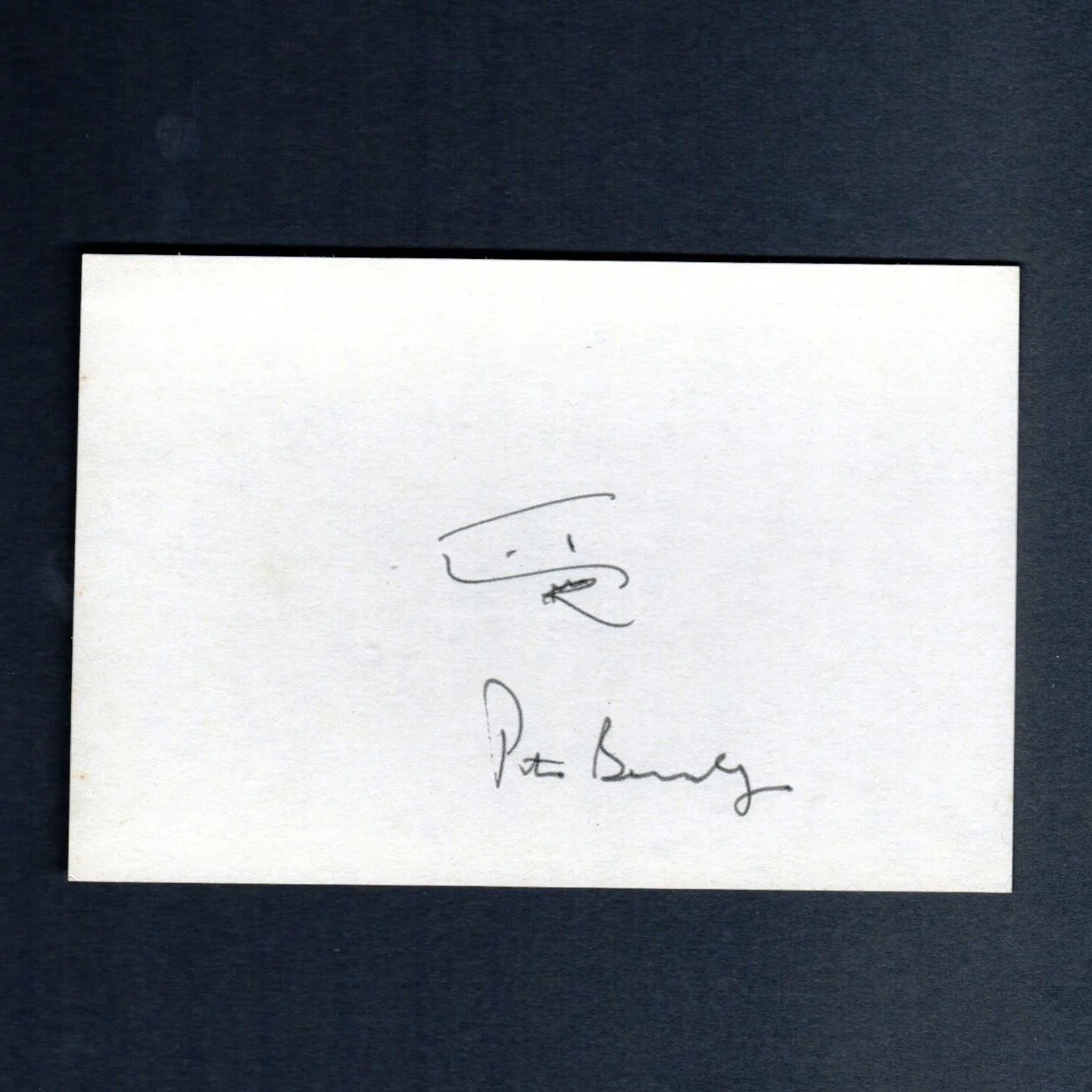 Peter Benchley — JAWS Author PETER BENCHLEY Drawn & Signed 4X6 Shark Sketch Autograph w/ COA Rare, изображение 2