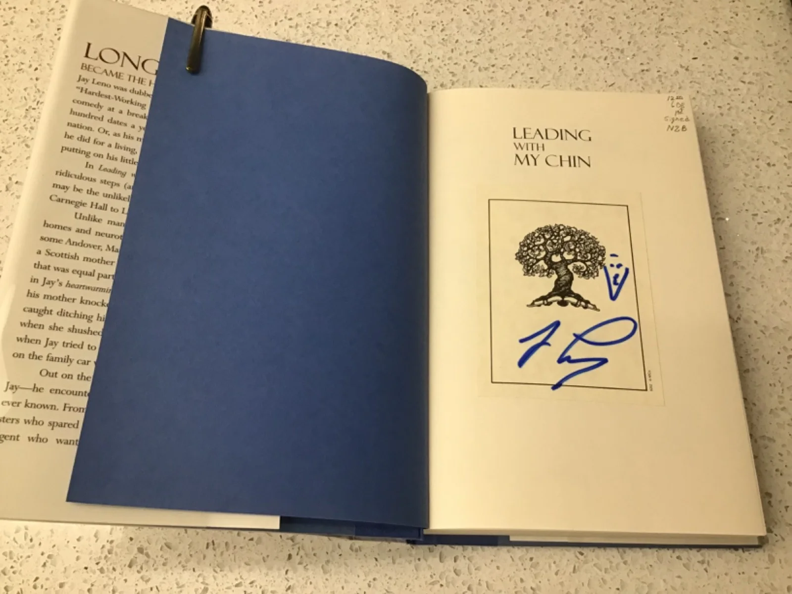 Jay Leno — JAY LENO Signed Autograph 1996 1st Edition Leading With My Chin - Hardcover Book, image 4