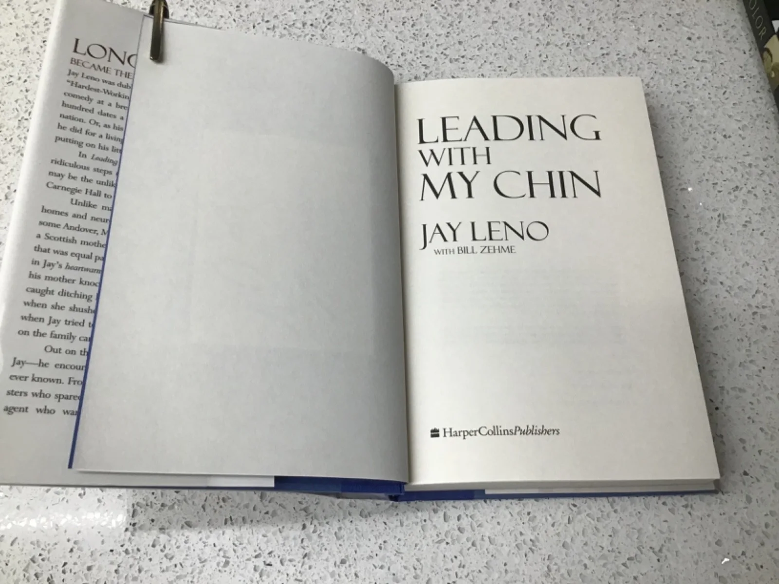 Jay Leno — JAY LENO Signed Autograph 1996 1st Edition Leading With My Chin - Hardcover Book, image 5