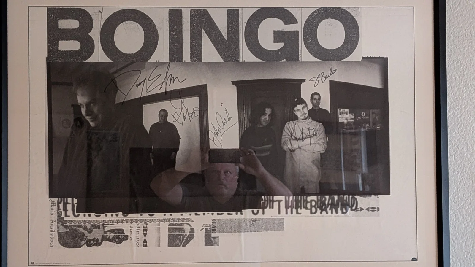 Oingo Boingo Signed Framed Photo 40x28 Collector's Shangri-La COA, изображение 2