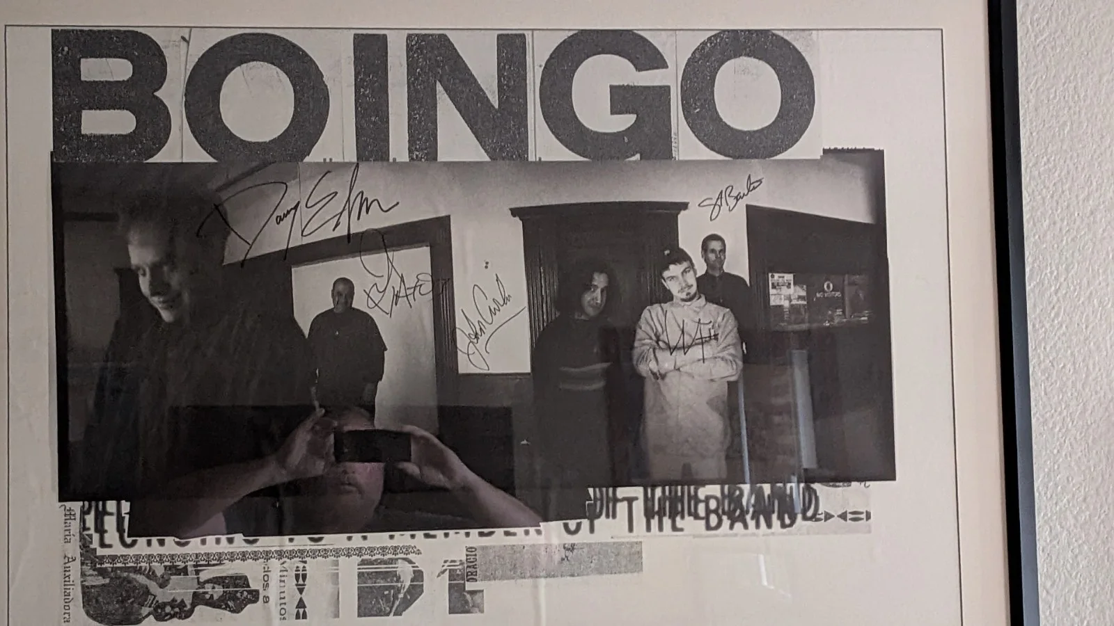 Oingo Boingo Signed Framed Photo 40x28 Collector's Shangri-La COA, изображение 4