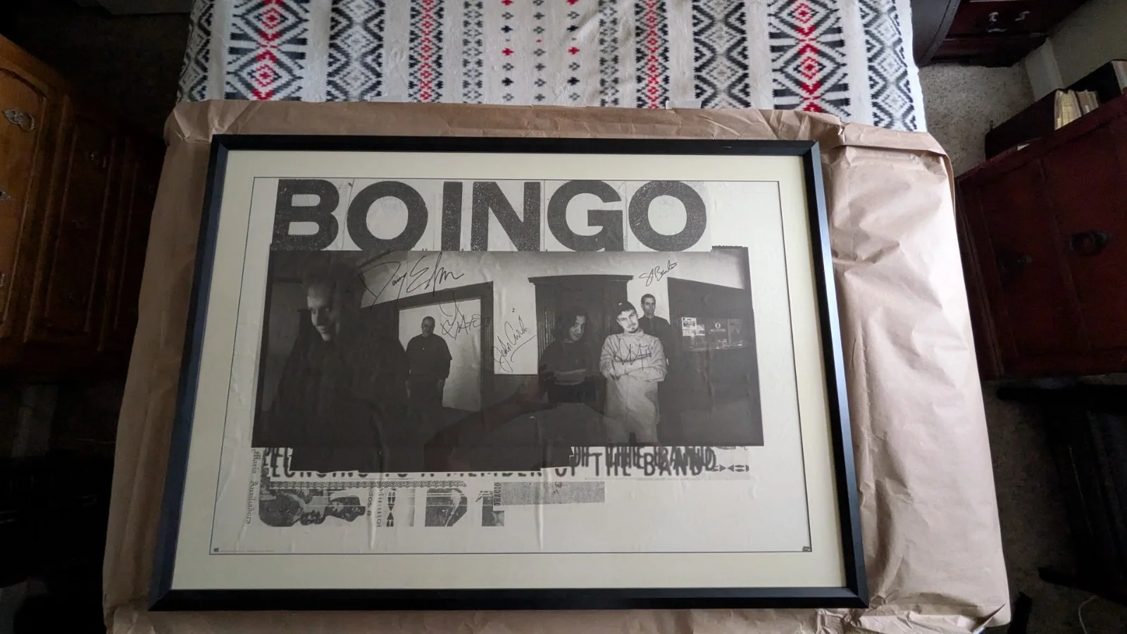 Oingo Boingo Signed Framed Photo 40x28 Collector's Shangri-La COA, изображение 5