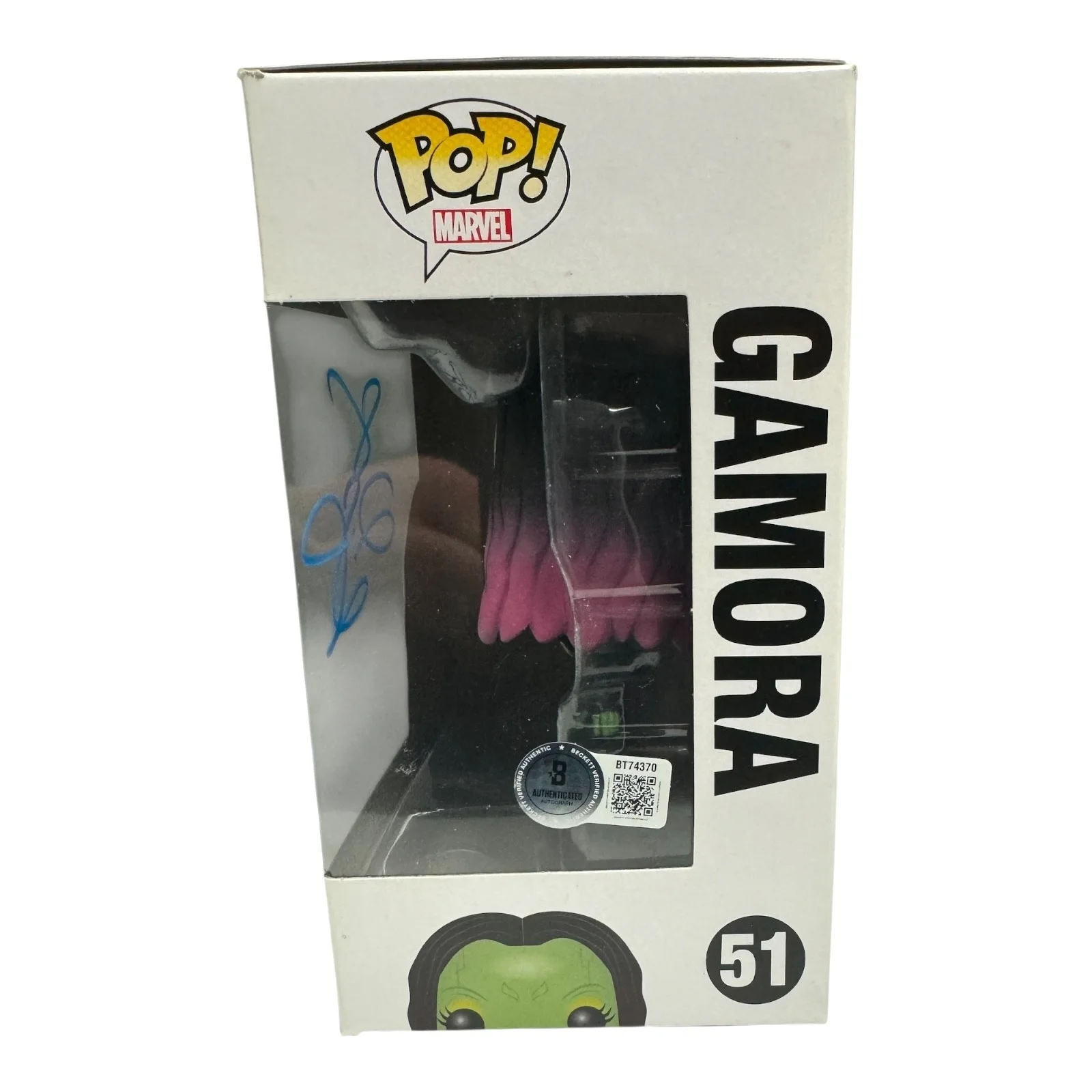 ZOE SALDANA — ZOE SALDANA SIGNED AUTOGRAPH GUARDIANS OF THE GALAXY FUNKO POP 51 BECKETT BAS, изображение 2