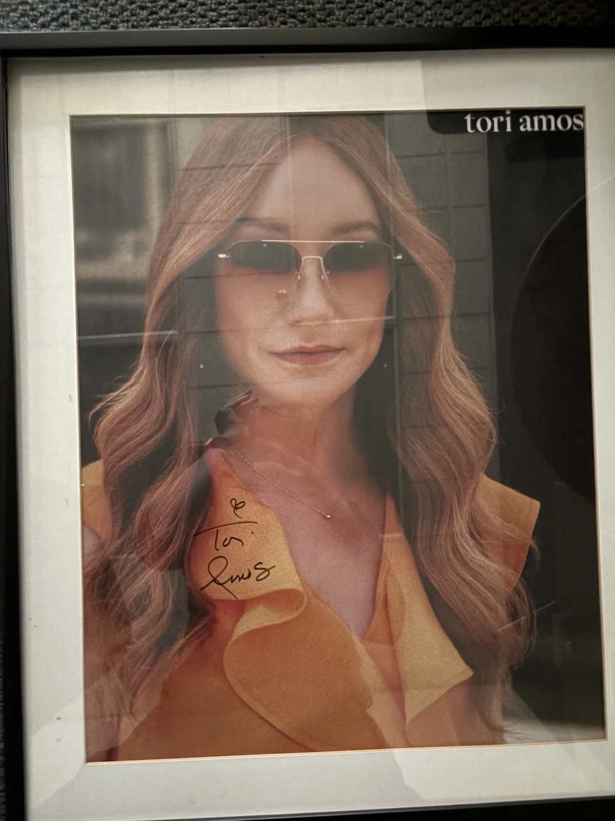 Tori Amos Autographed Poster. Has been protected in a frame. Sold without frame, image 2