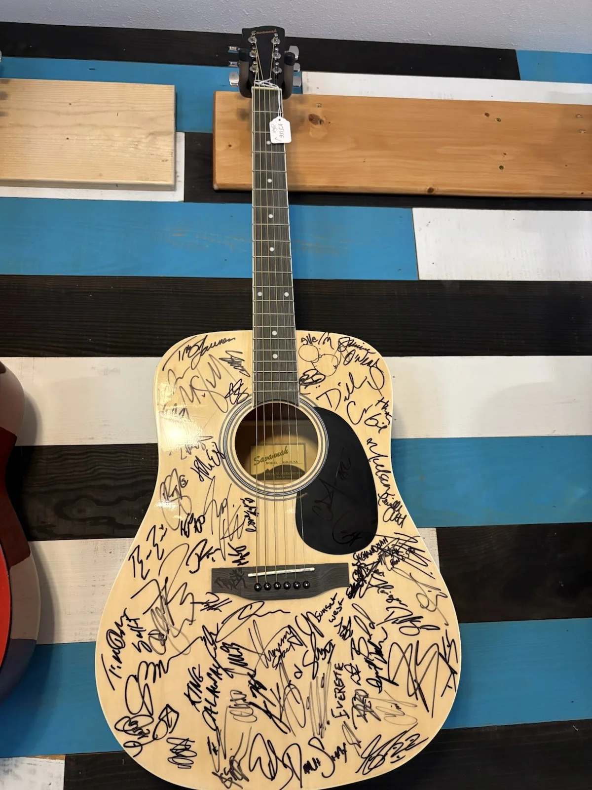 Signed Guitar 57 Artists Jelly Roll ,Ashley McBride, Cody Johnson, image 2