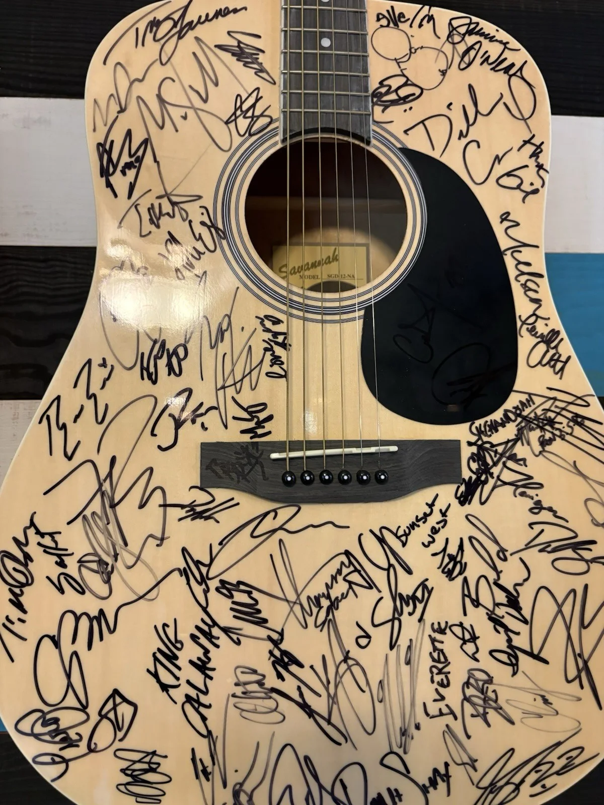 Signed Guitar 57 Artists Jelly Roll ,Ashley McBride, Cody Johnson, image 3