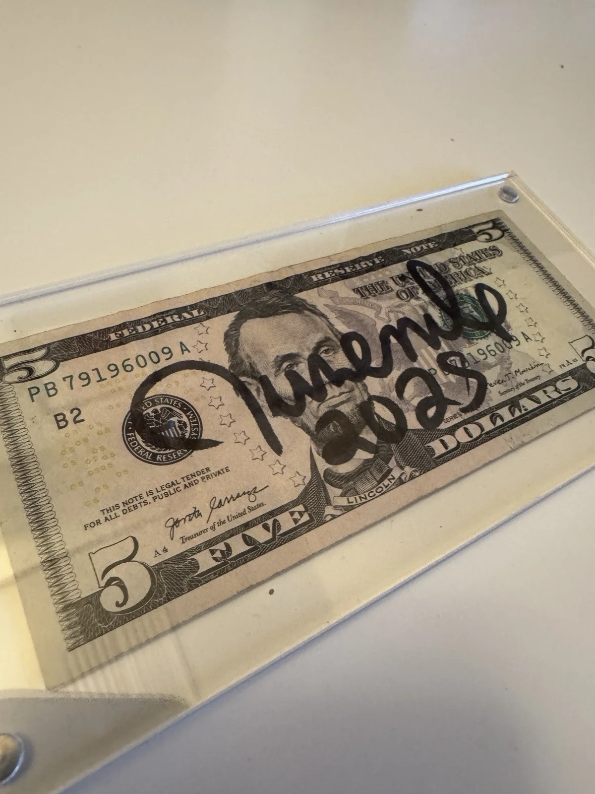 Juvenile Autograph $5 Bill Cash Money Records Hot Boys, изображение 2