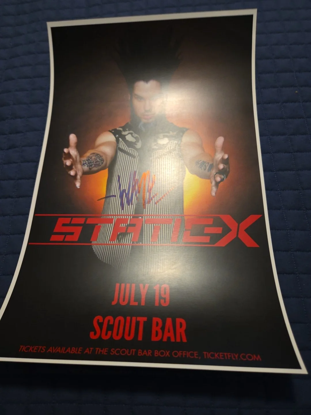 Wayne Static Signed 11x17 Concert Poster Static X Scout Bar Houston, image 4
