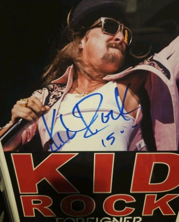Kid Rock Signed 11x17 2015 First Kiss Tour Concert Poster! Foreigner, изображение 3