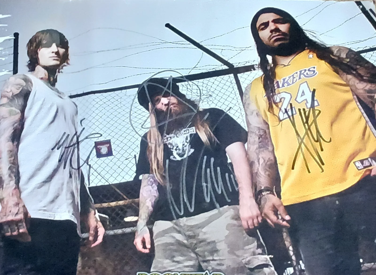 SUICIDE SILENCE: "Mayhem Festival" Band Autographed 18x24 Pre-Owned Poster #2, image 2