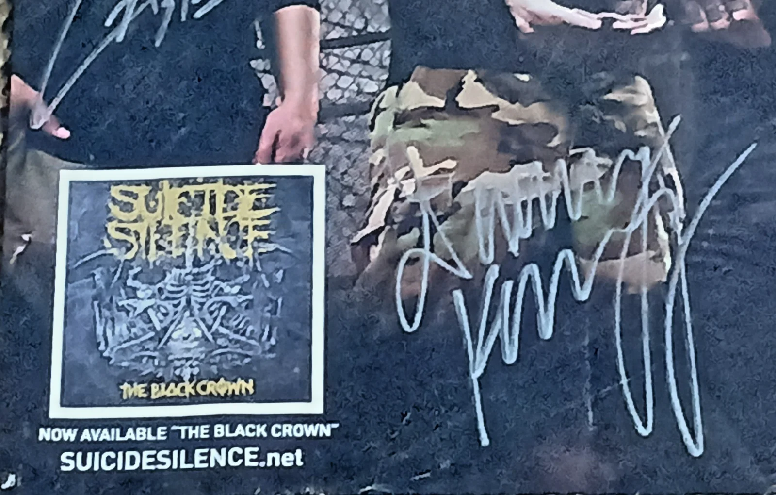 SUICIDE SILENCE: "Mayhem Festival" Band Autographed 18x24 Pre-Owned Poster #2, image 4