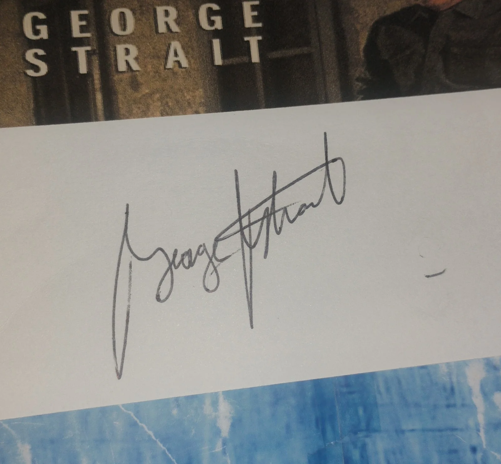 George Strait Hand Signed Autograph COA 4x6 Index Card NO US TARIFFS, image 3