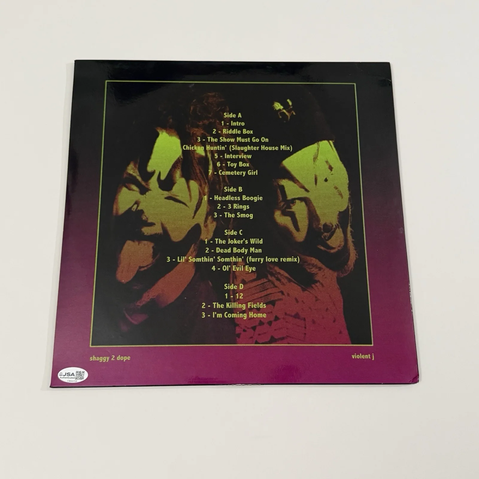 INSANE CLOWN POSSE SIGNED RIDDLE BOX VINYL VIOLENTJ SHAGGY2DOPE ICP JSACOA, изображение 2