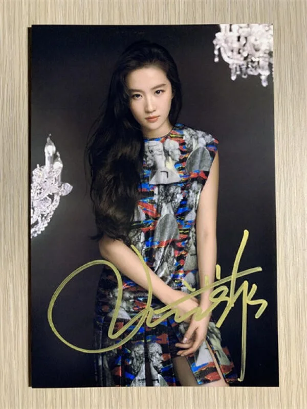 6" 刘亦菲/Crystal Liu Hand Signed Autographed Photo Autographs Collection Original, изображение 5
