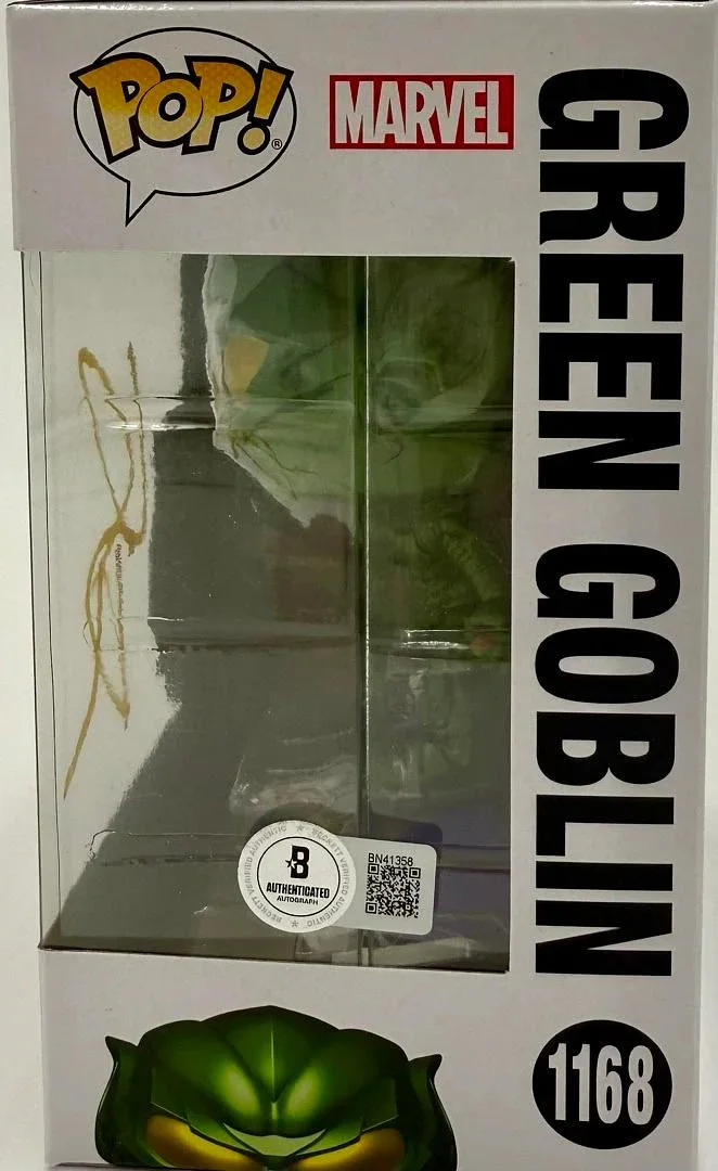 Willem Dafoe — Willem Dafoe Signed Funko Pop #1168 Green Goblin (Spider-Man) - Beckett COA, изображение 3