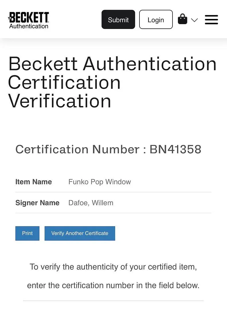 Willem Dafoe — Willem Dafoe Signed Funko Pop #1168 Green Goblin (Spider-Man) - Beckett COA, изображение 5