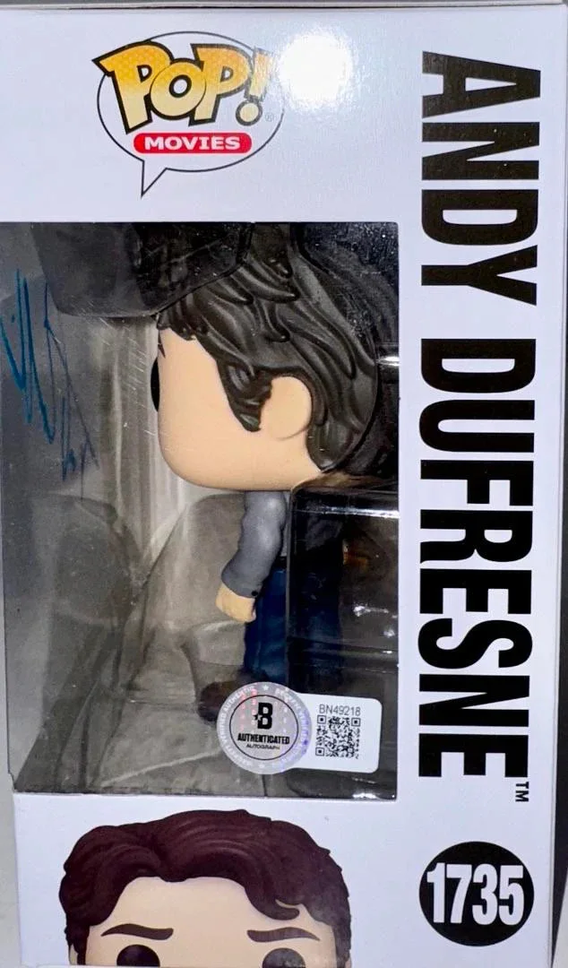 Tim Robbins — Tim Robbins Signed Funko #1735 "Andy Dufresne" (Shawshank Redemption)-Beckett, изображение 3