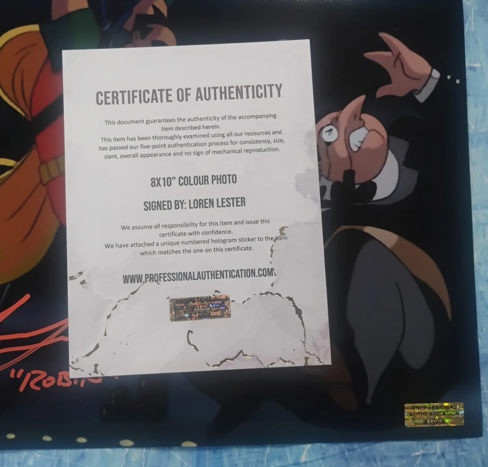 Loren Lester Hand Signed 8x10 Photo COA Batman Animated Series NO US TARIFFS, image 4