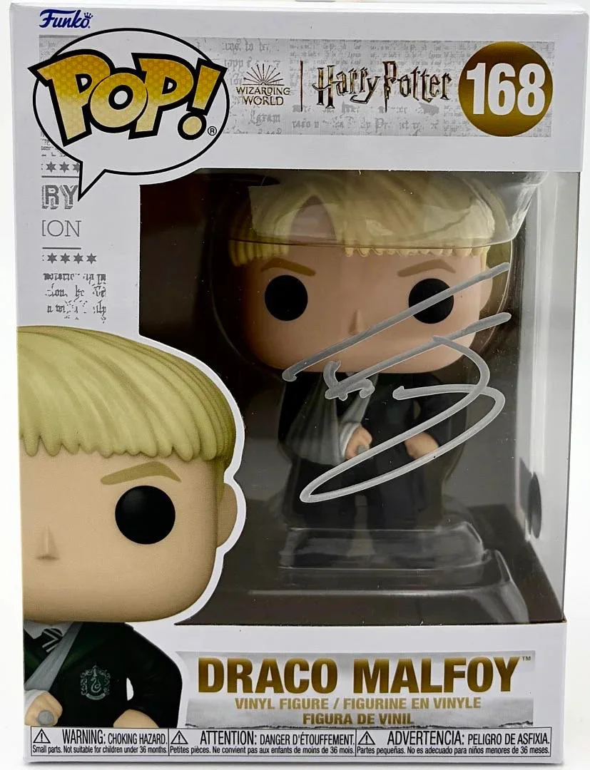 Tom Felton — Tom Felton Signed Funko Pop #168 Draco Malfoy (Harry Potter) - Beckett COA