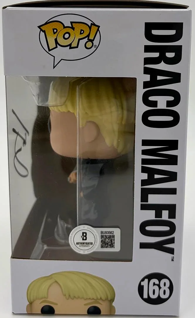 Tom Felton — Tom Felton Signed Funko Pop #168 Draco Malfoy (Harry Potter) - Beckett COA, изображение 3