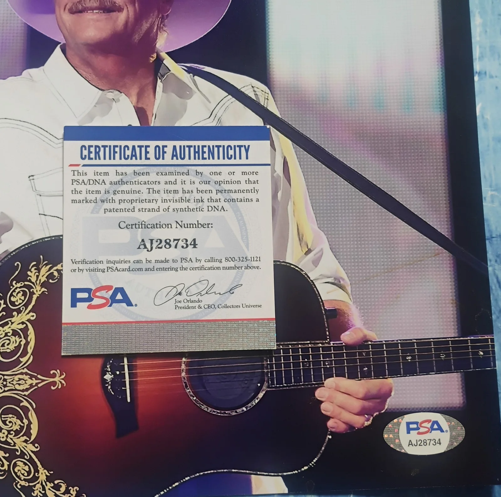 Alan Jackson Hand Signed PSA COA 8x10 Photo NO US TARIFFS, image 4