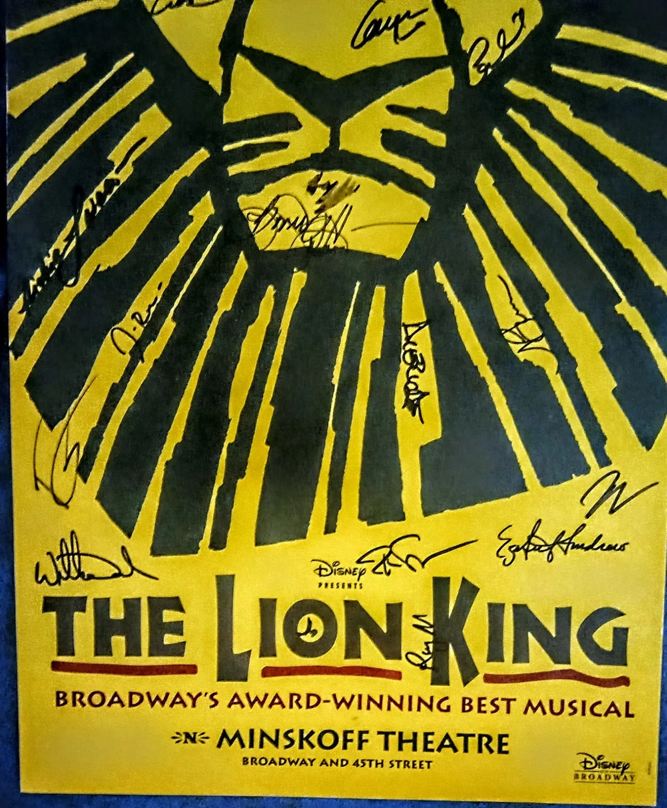 " The Lion King" Cast Signed Lobby Card 14x22, image 3
