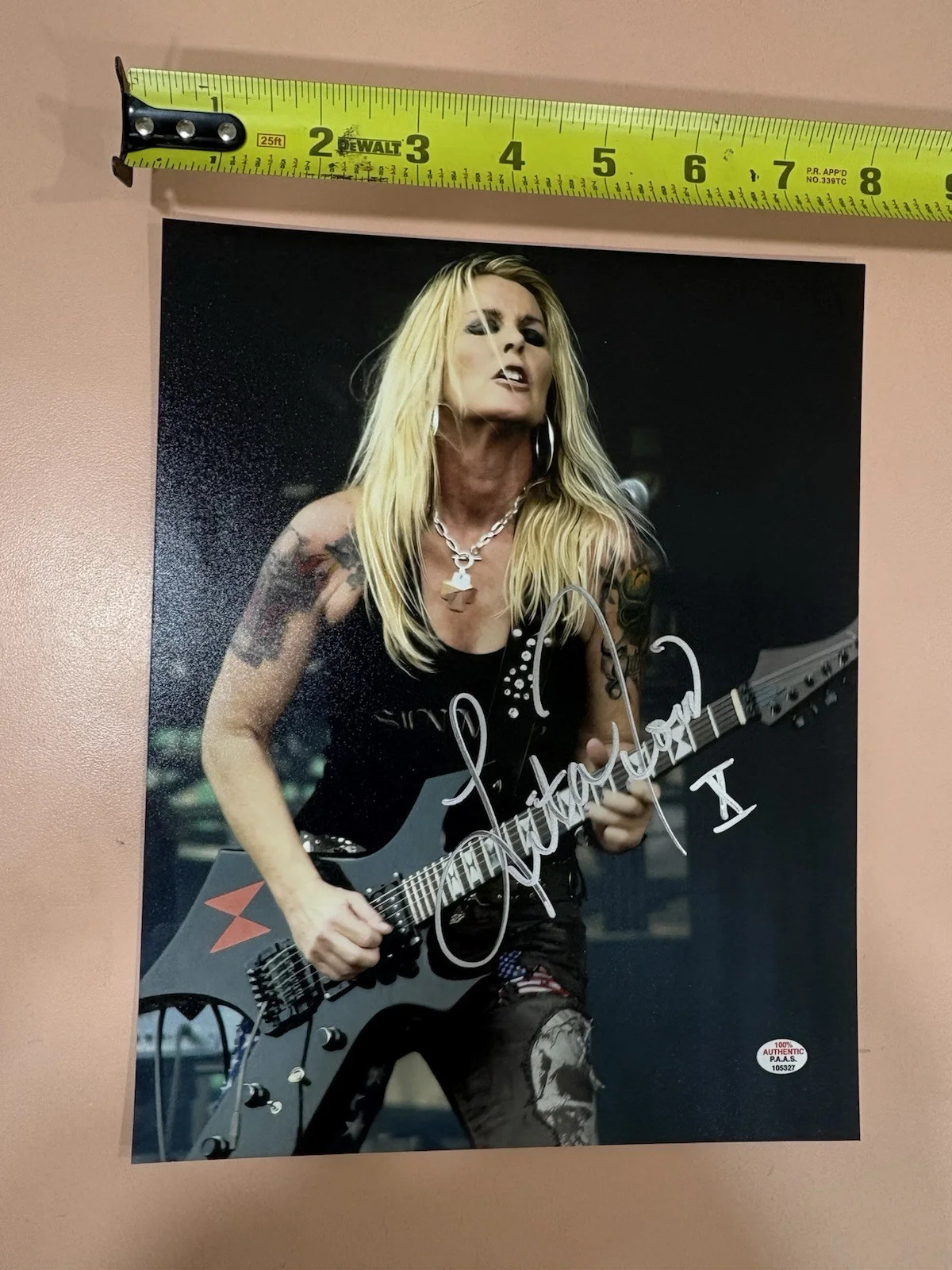 Lita Ford Autographed 8 X 10 Photo PAAS COA Sticker 327, image 2