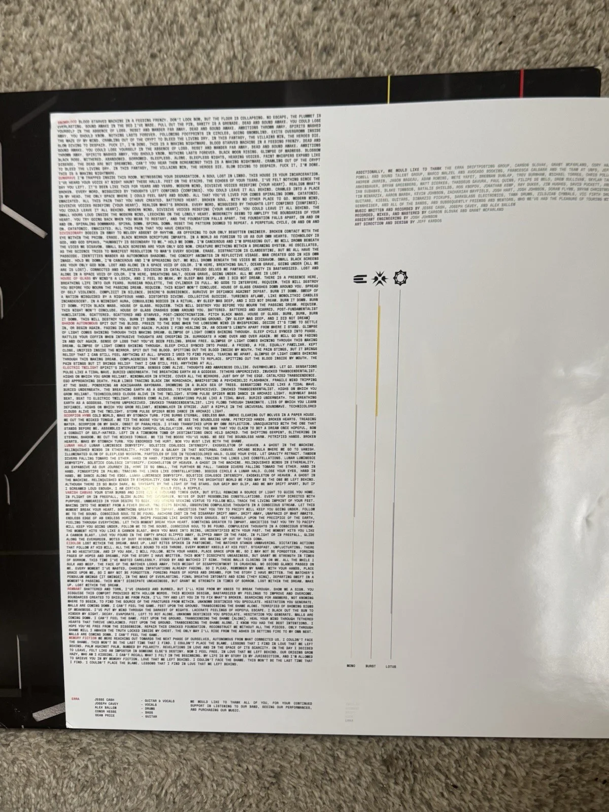 ERRA - Self-Titled - Signed Vinyl, изображение 4