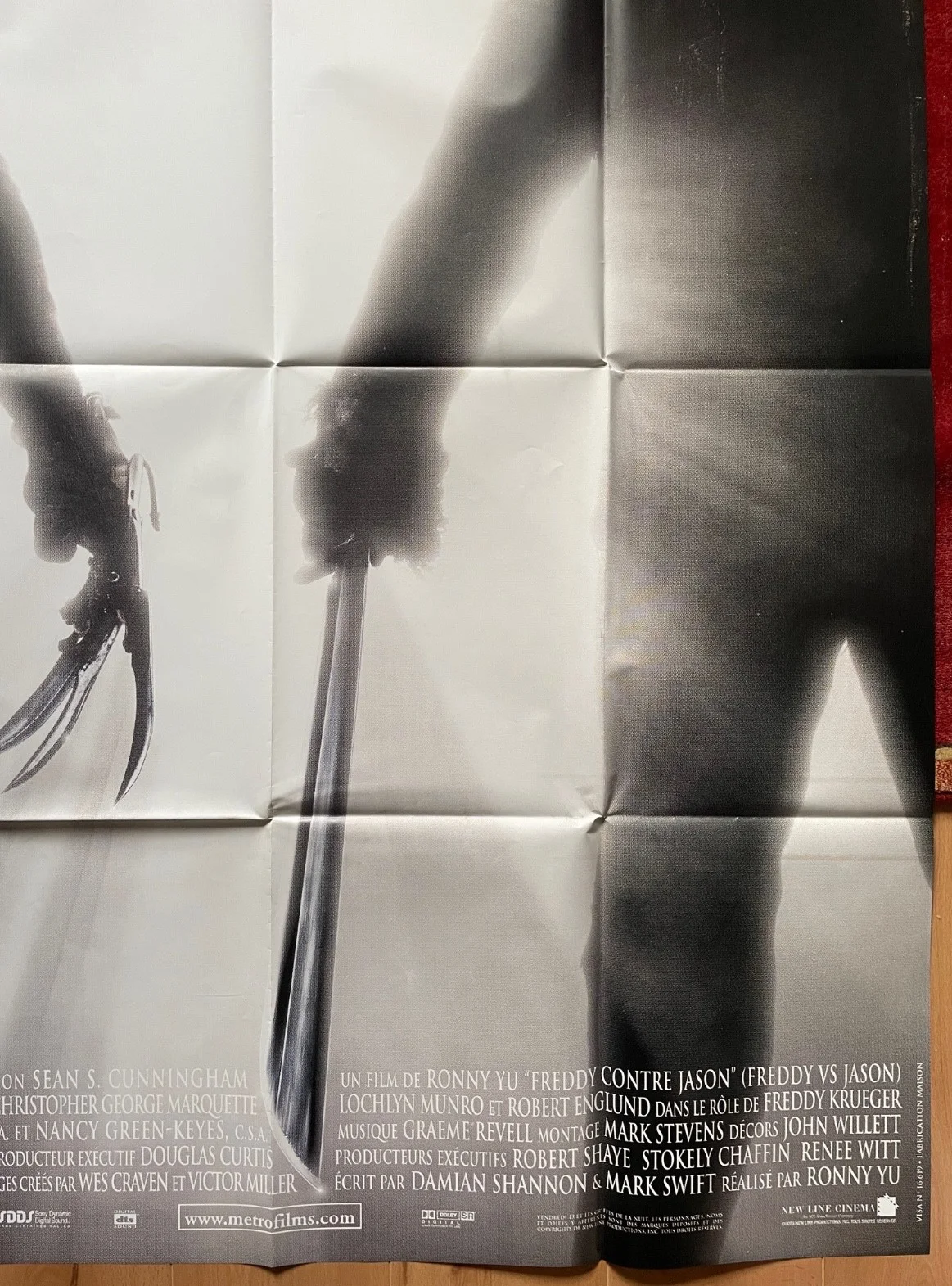 FREDDY VS. JASON (2003) Original French Movie Poster Robert Englund, Wes Craven, изображение 5