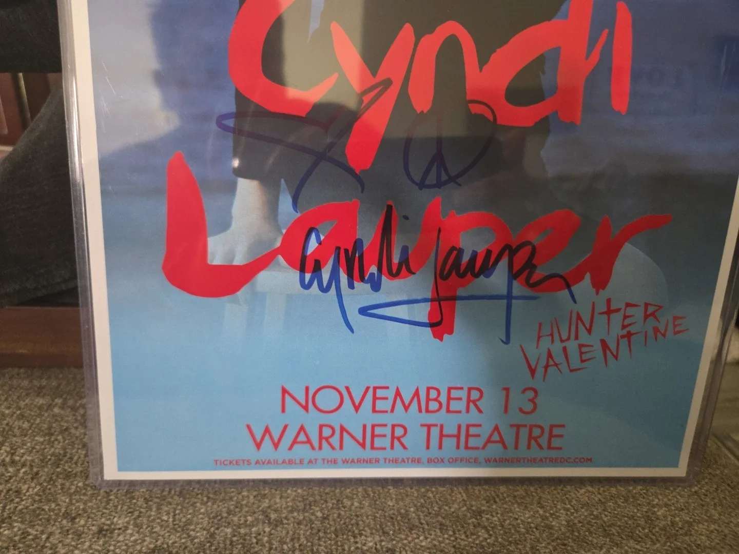 Cyndi Lauper Signed 11x17 Poster Time After Time . Hardstock, image 4